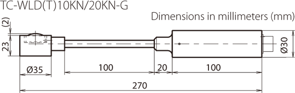 TC-WLD(T)☐☐kN-G Outline Dimensions