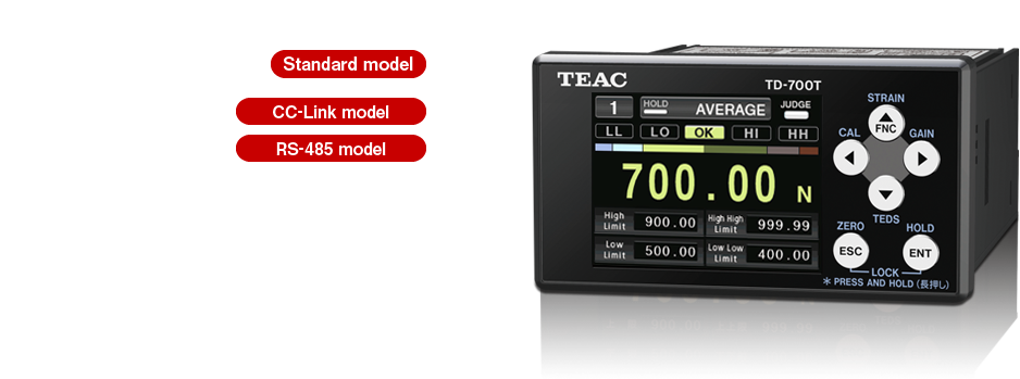 Digital Indicator TD-700T Standard model TD-700T (CCL) CC-Link model TD-700T (485) RS-485 model