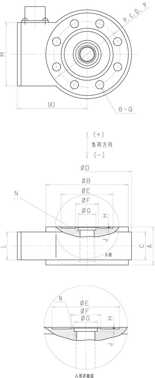 TU-NR-C☐☐KN-G　外形寸法図